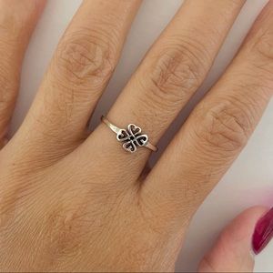 Sterling silver Celtic 4 hearts ring, heart ring, silver heart ring, Celtic ring